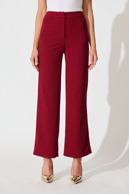 Executive Edge Pant in Wine