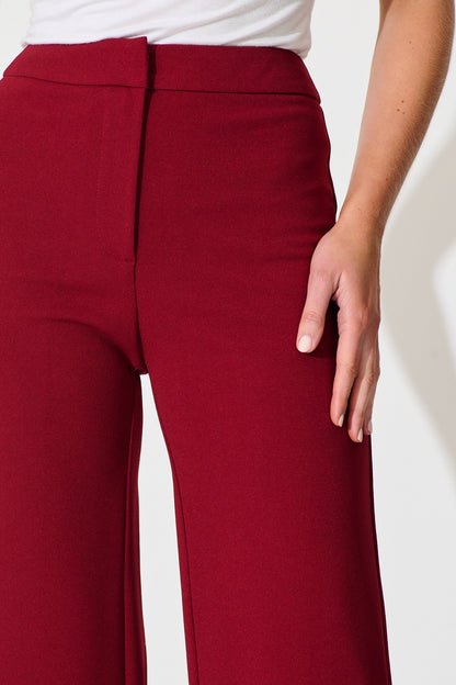 Executive Edge Pant in Wine