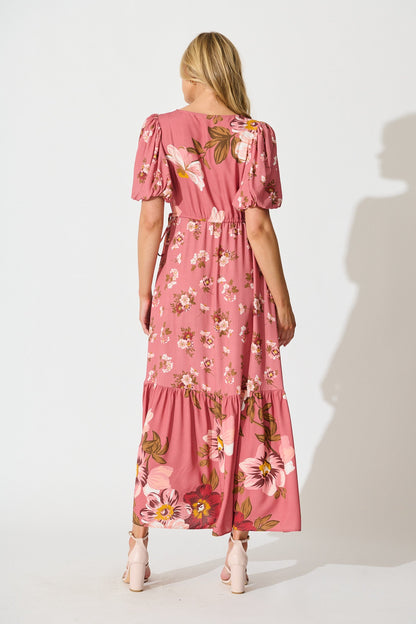 Wildflower Maxi Dress in Pink Floral