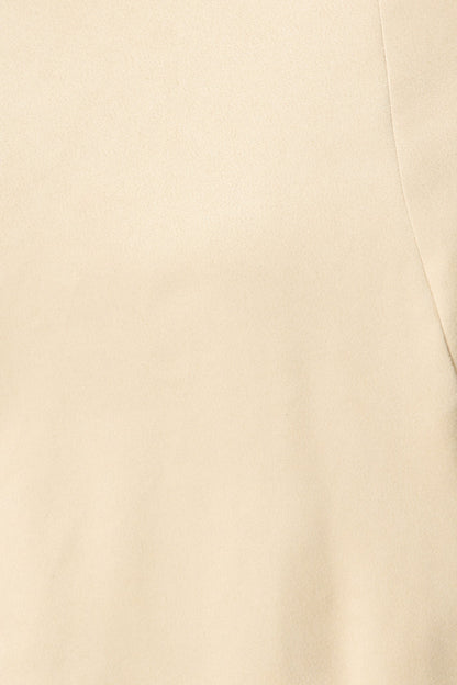 Kylah Waterfall Jacket in Beige Suedette