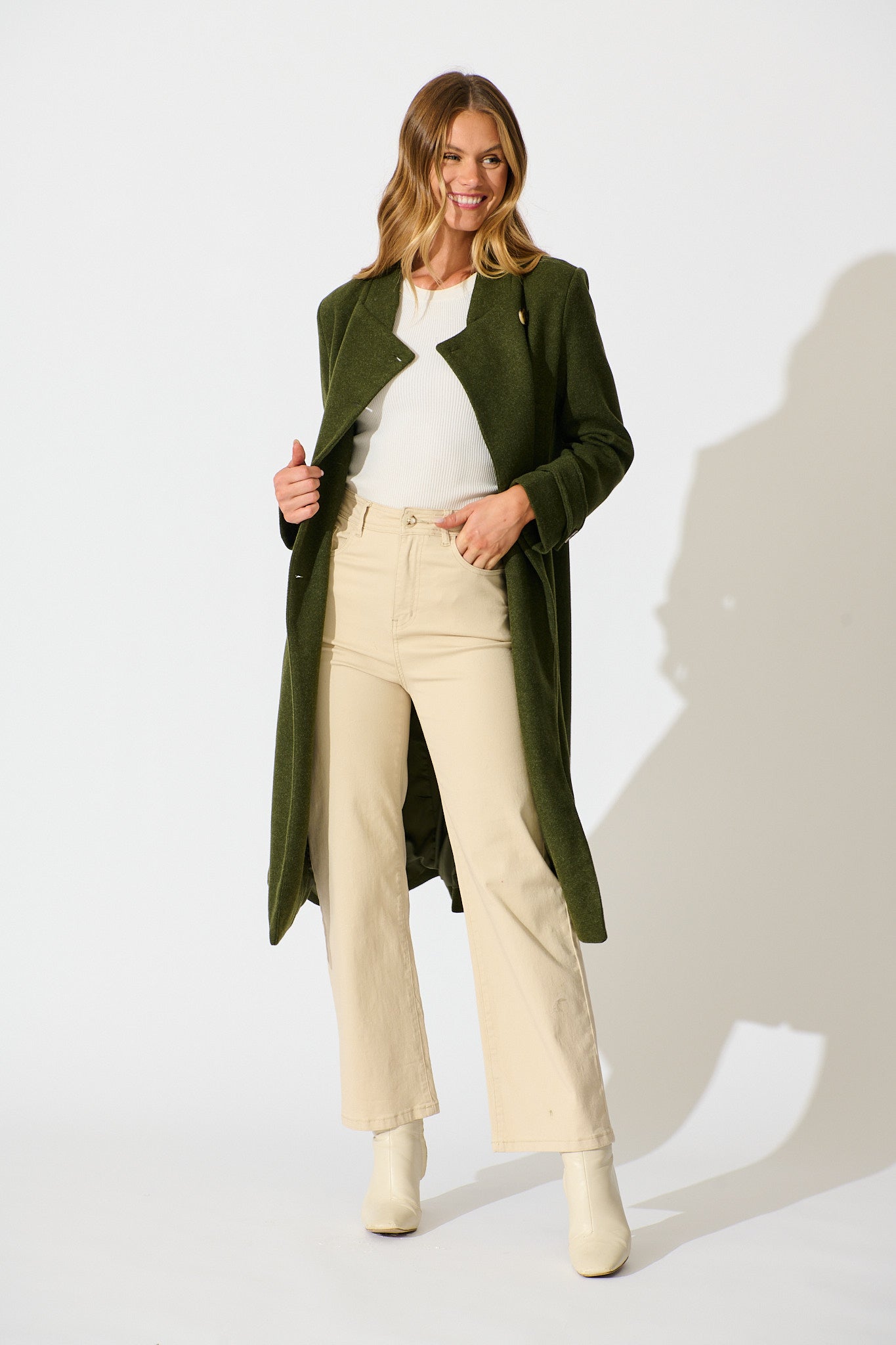 Ramona Coat in Khaki