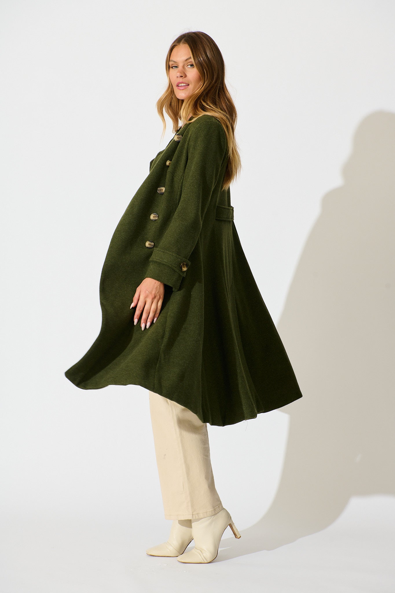 Ramona Coat in Khaki