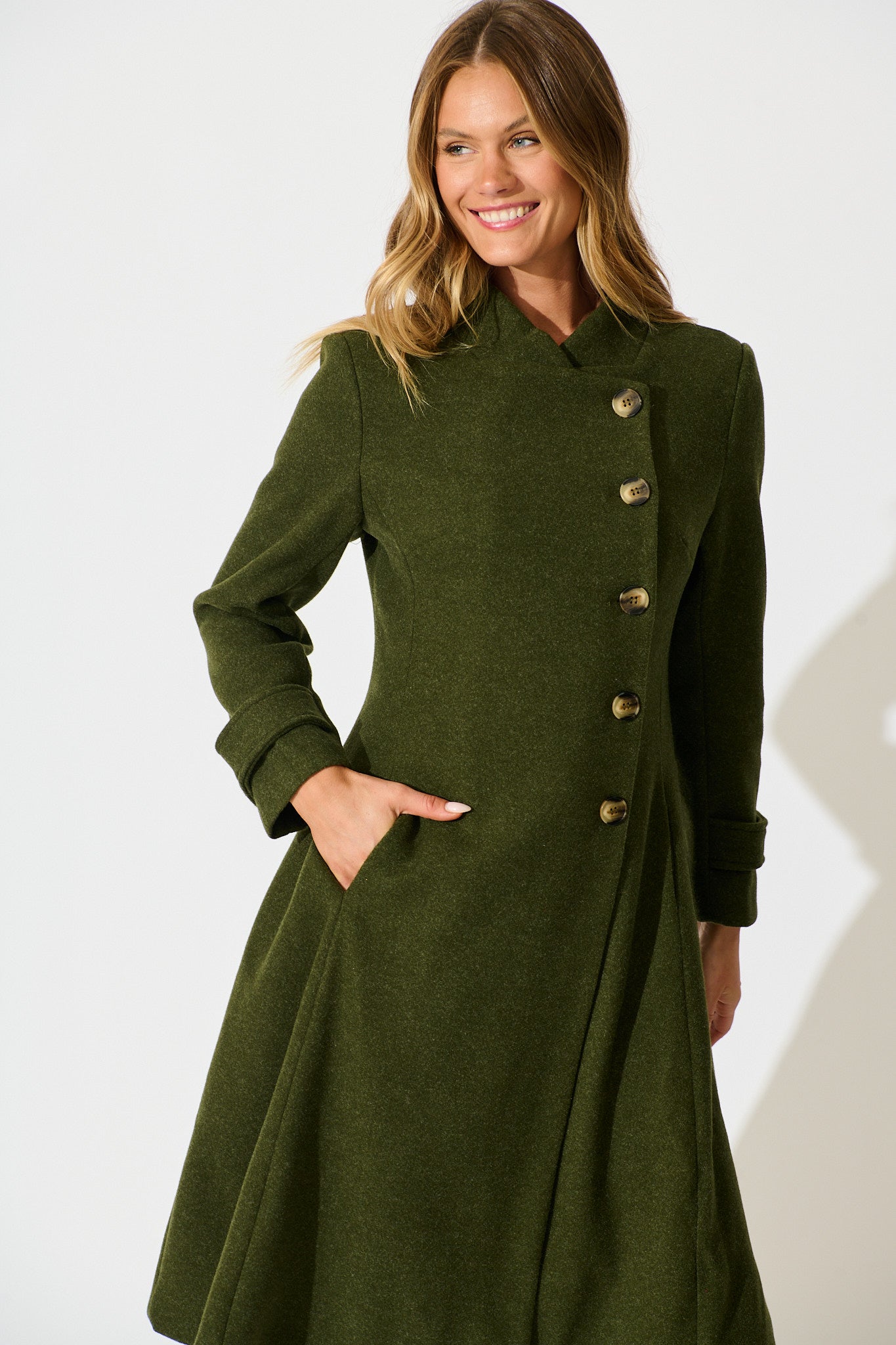 Ramona Coat in Khaki
