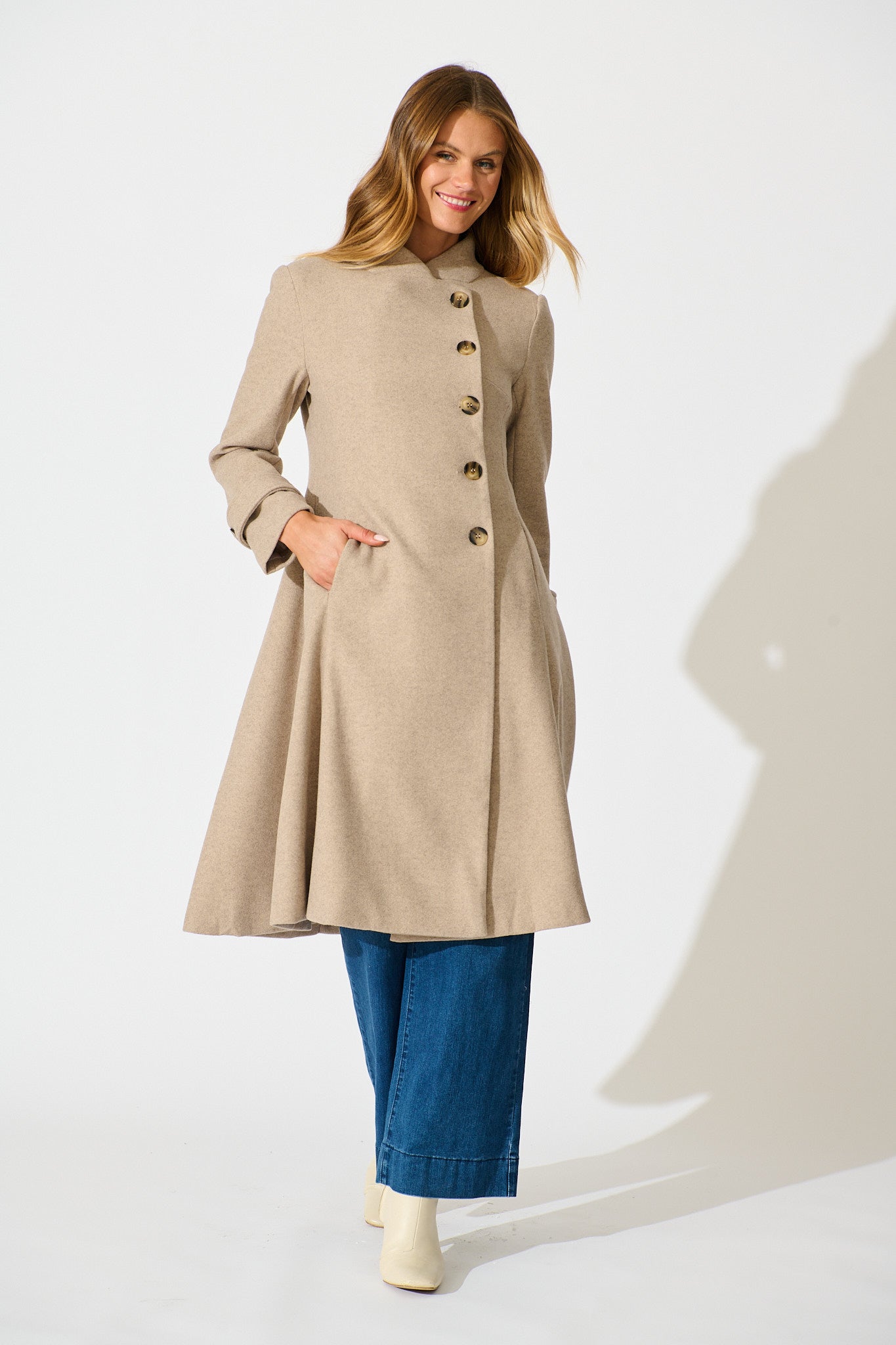 Ramona Coat in Latte