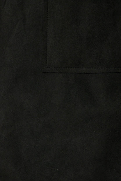 Rowan Jacket in Black Suedette