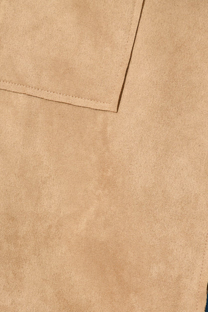 Rowan Jacket in Light Brown Suedette