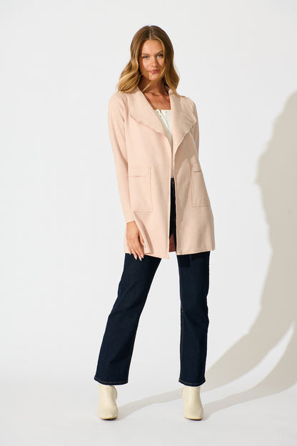 Rowan Jacket in Light Blush Suedette