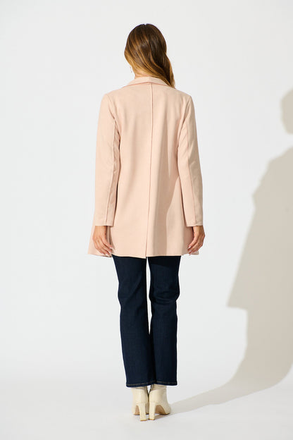 Rowan Jacket in Light Blush Suedette