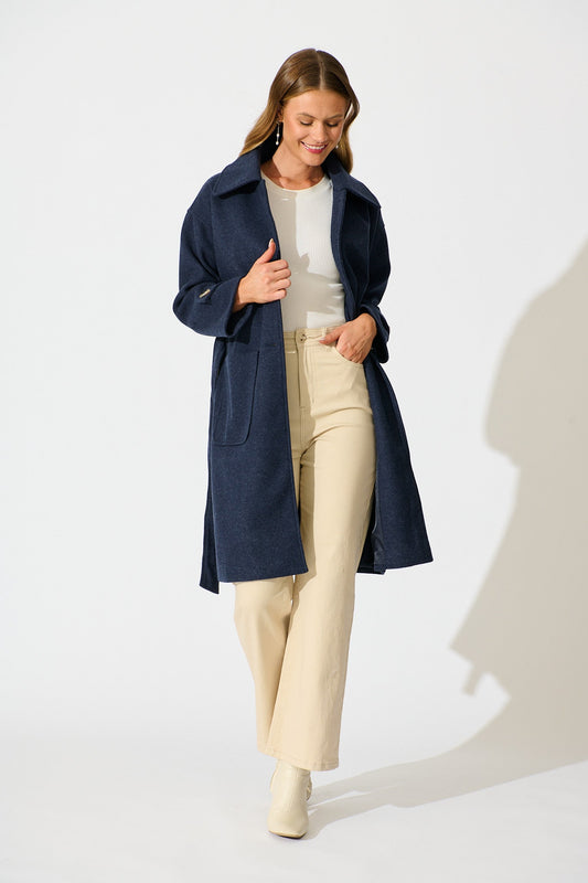 Timeless Touch Coat in Navy