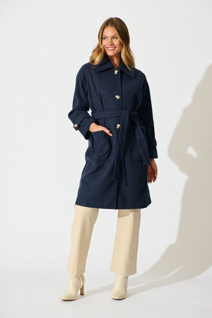 Timeless Touch Coat in Navy