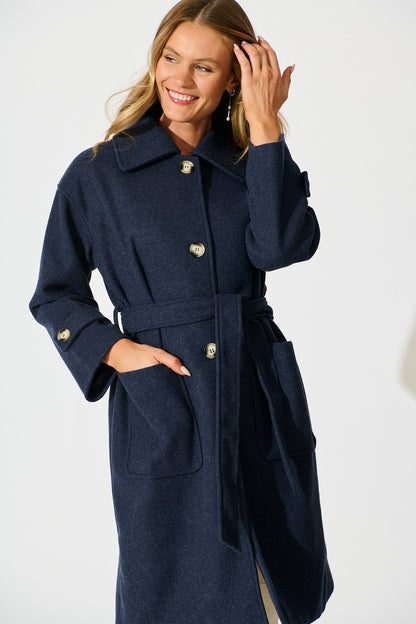 Timeless Touch Coat in Navy