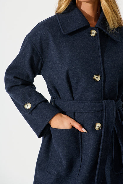 Timeless Touch Coat in Navy