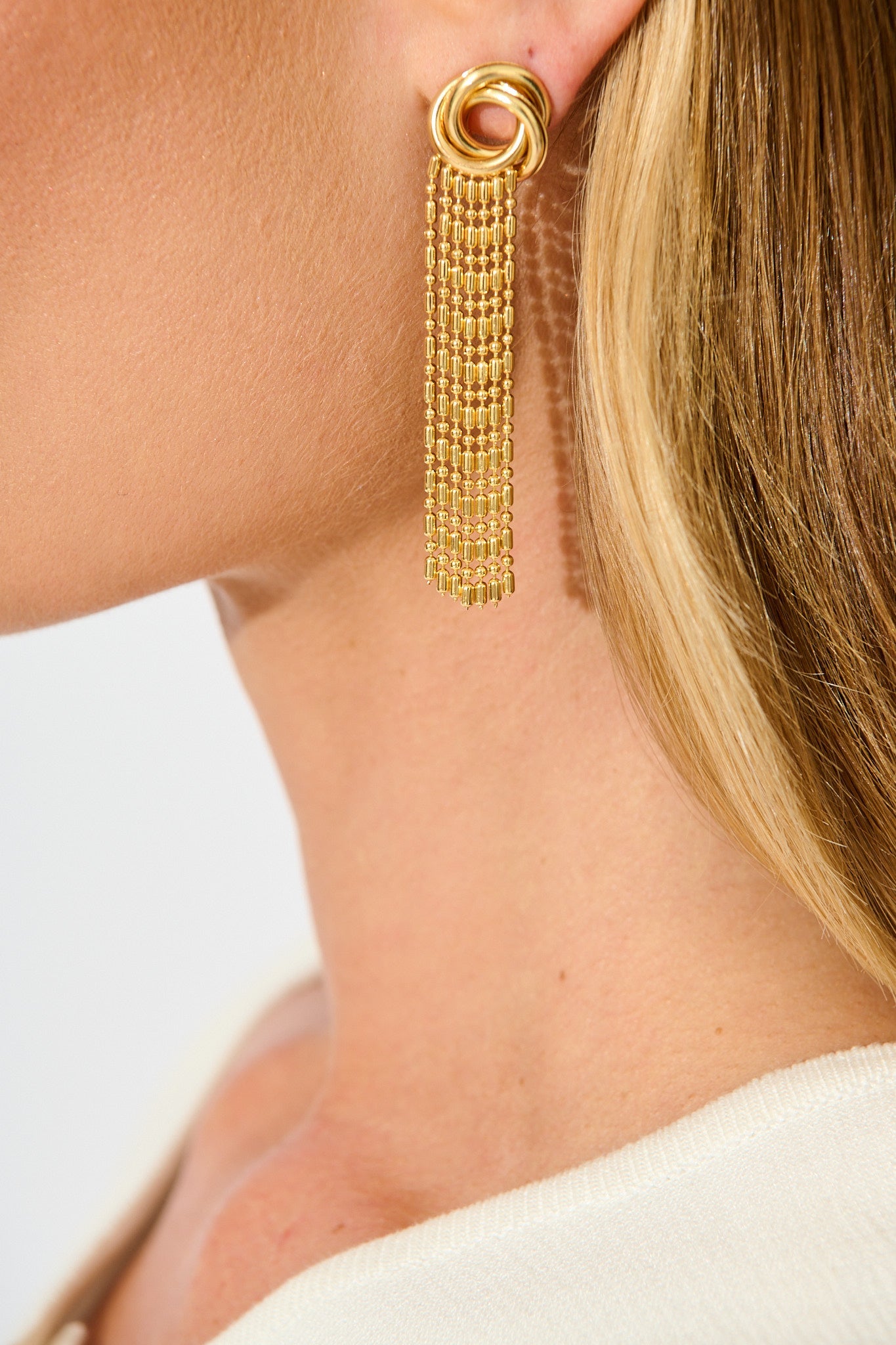 Stella Drop Earrings in 18K Gold Plated