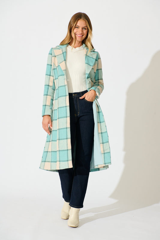 Lexington Coat in Blue Check