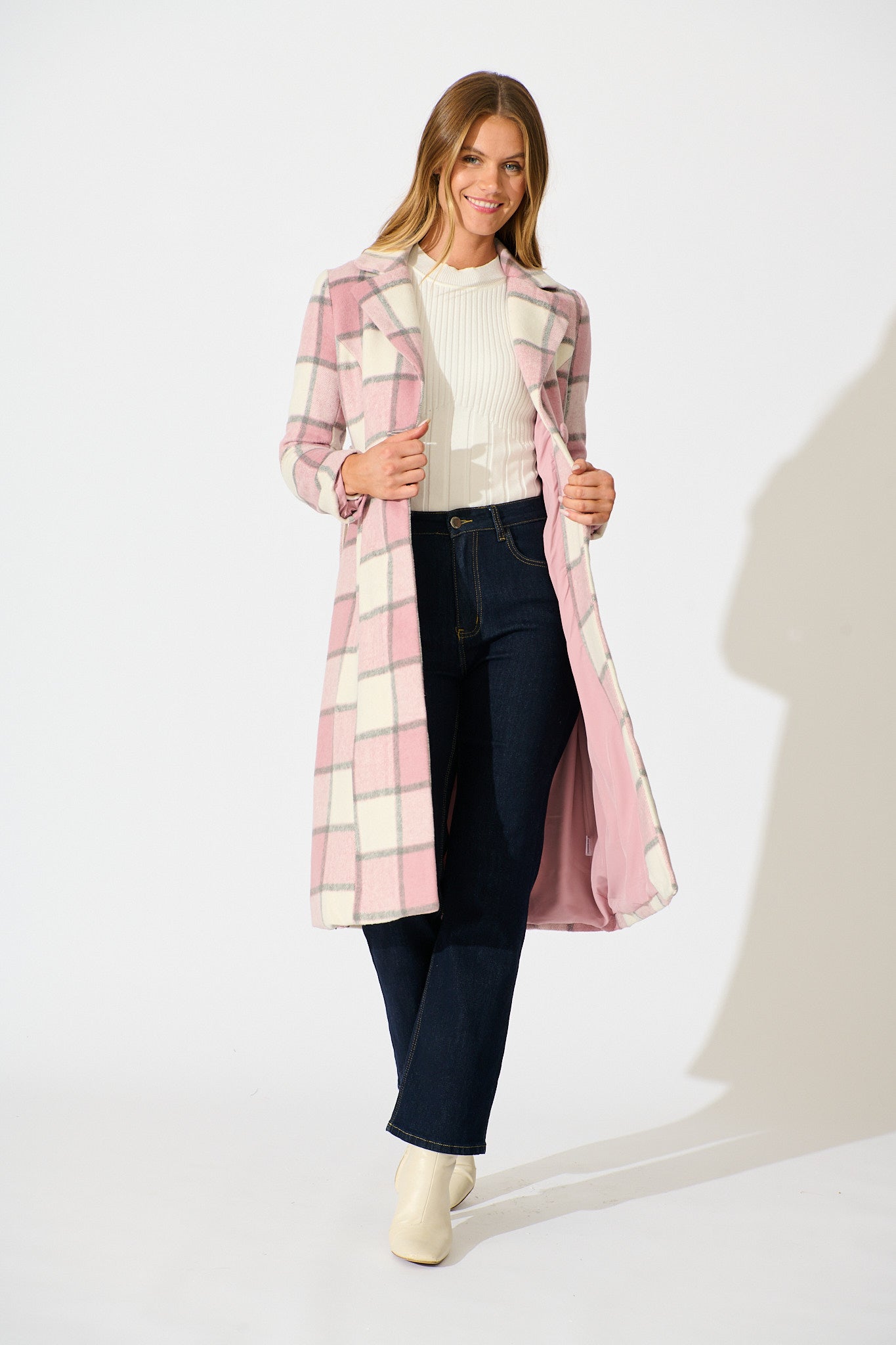 Lexington Coat in Pink Check