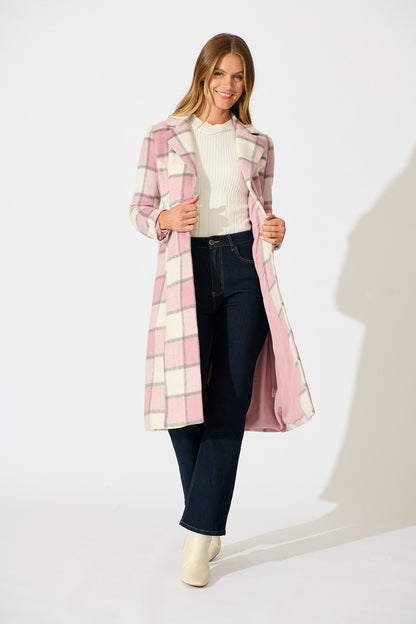 Lexington Coat in Pink Check