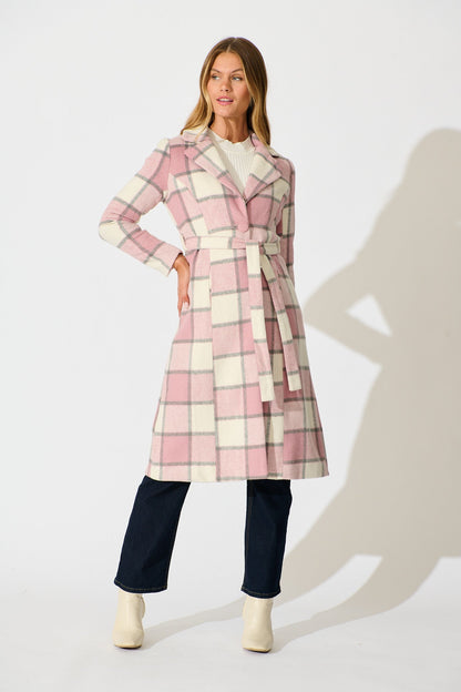 Lexington Coat in Pink Check