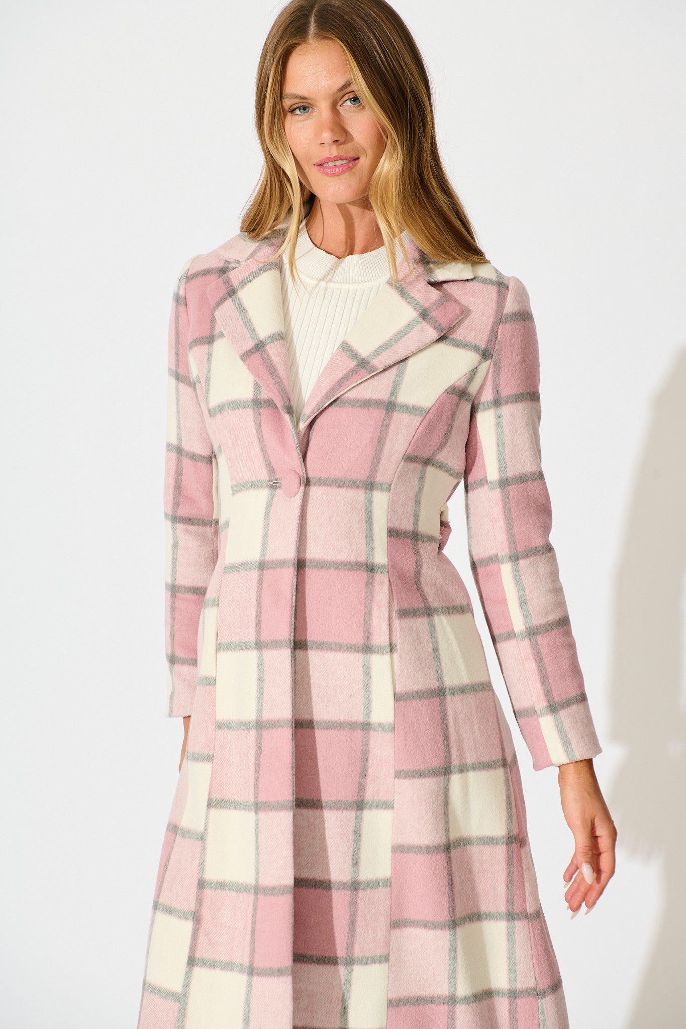 Lexington Coat in Pink Check