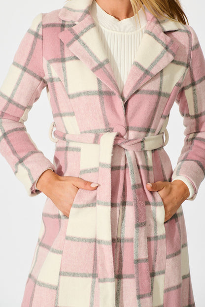 Lexington Coat in Pink Check