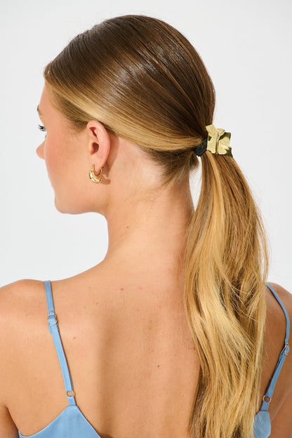 Terra Metal Ponytail Hair Tie in Gold