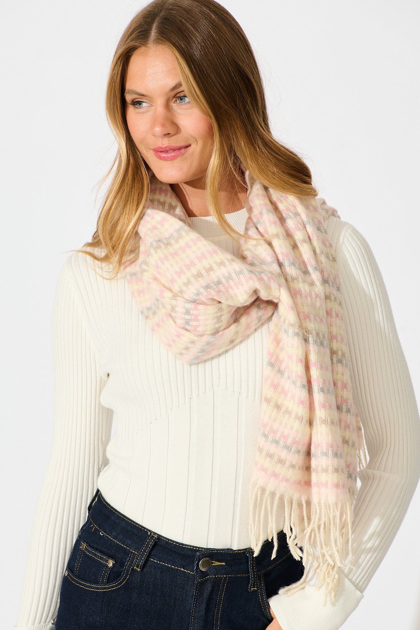 Andy Knit Scarf in Multi Pastel