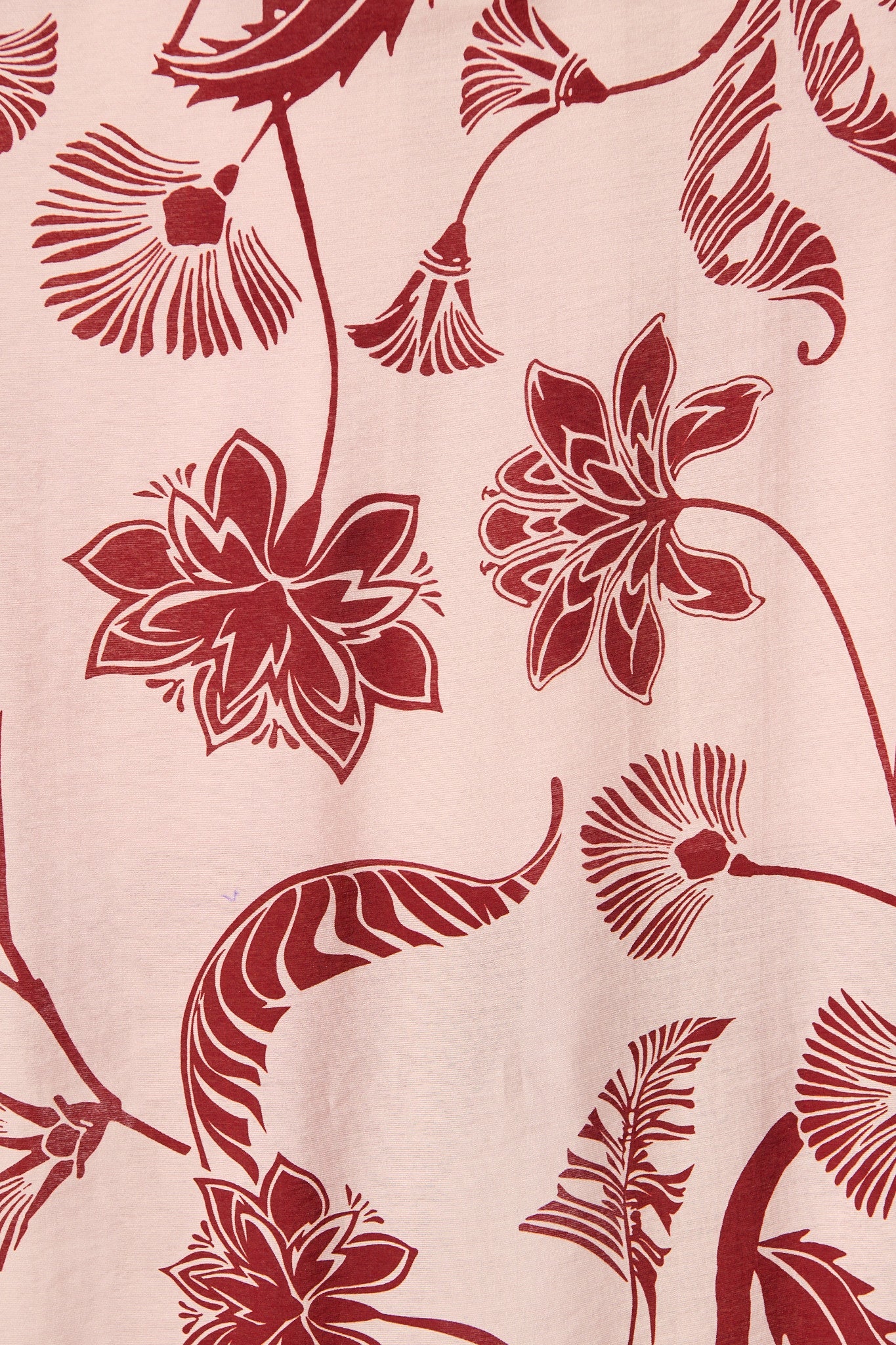 Wild Iris Midi Dress in Blush with Wine Floral