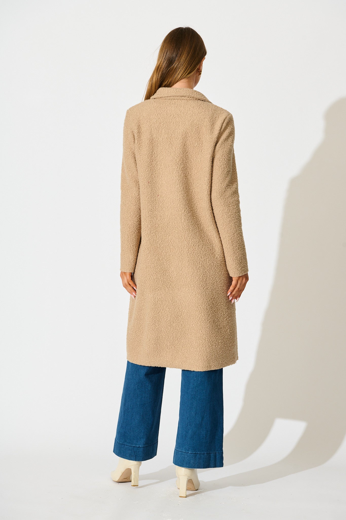 Wilma Coat in Camel Boucle