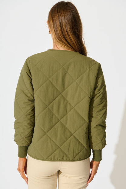 Most Wanted Quilted Jacket in Khaki