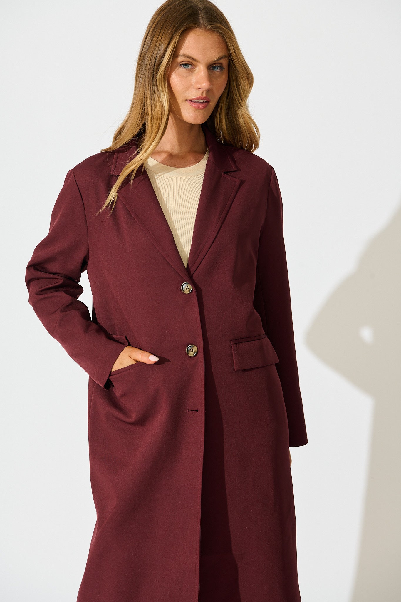 The Heritage Coat in Wine