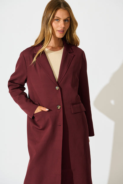 The Heritage Coat in Wine