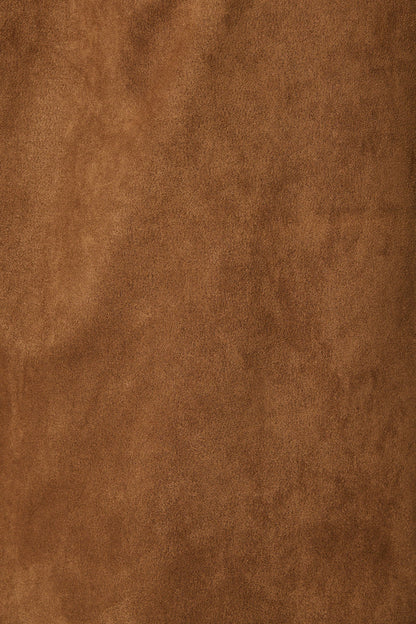 Valley Escape Trench Coat in Brown Suedette