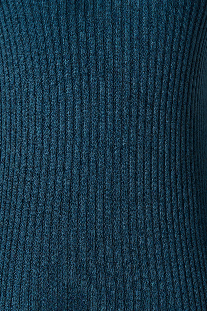 Heather Knit Top In Blue