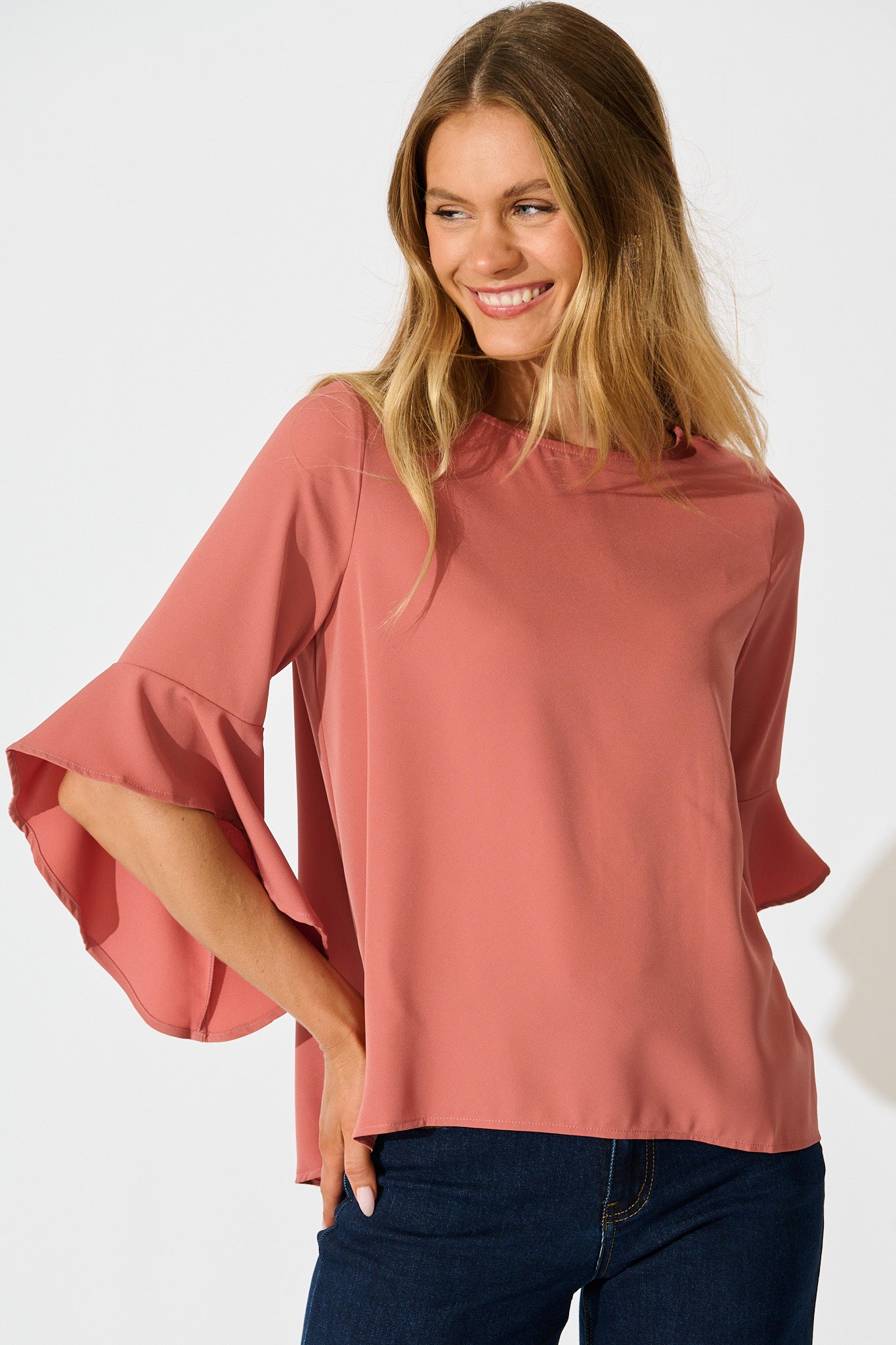 Nila Top in Dusty Pink