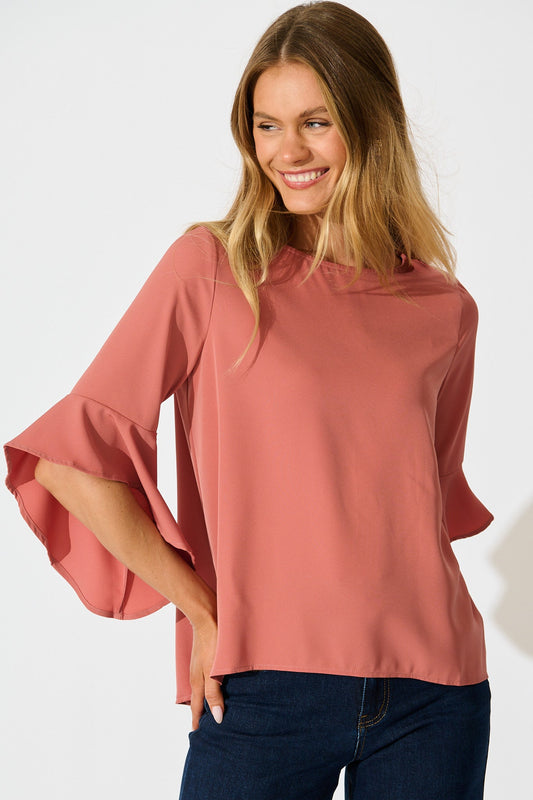 Nila Top in Dusty Pink