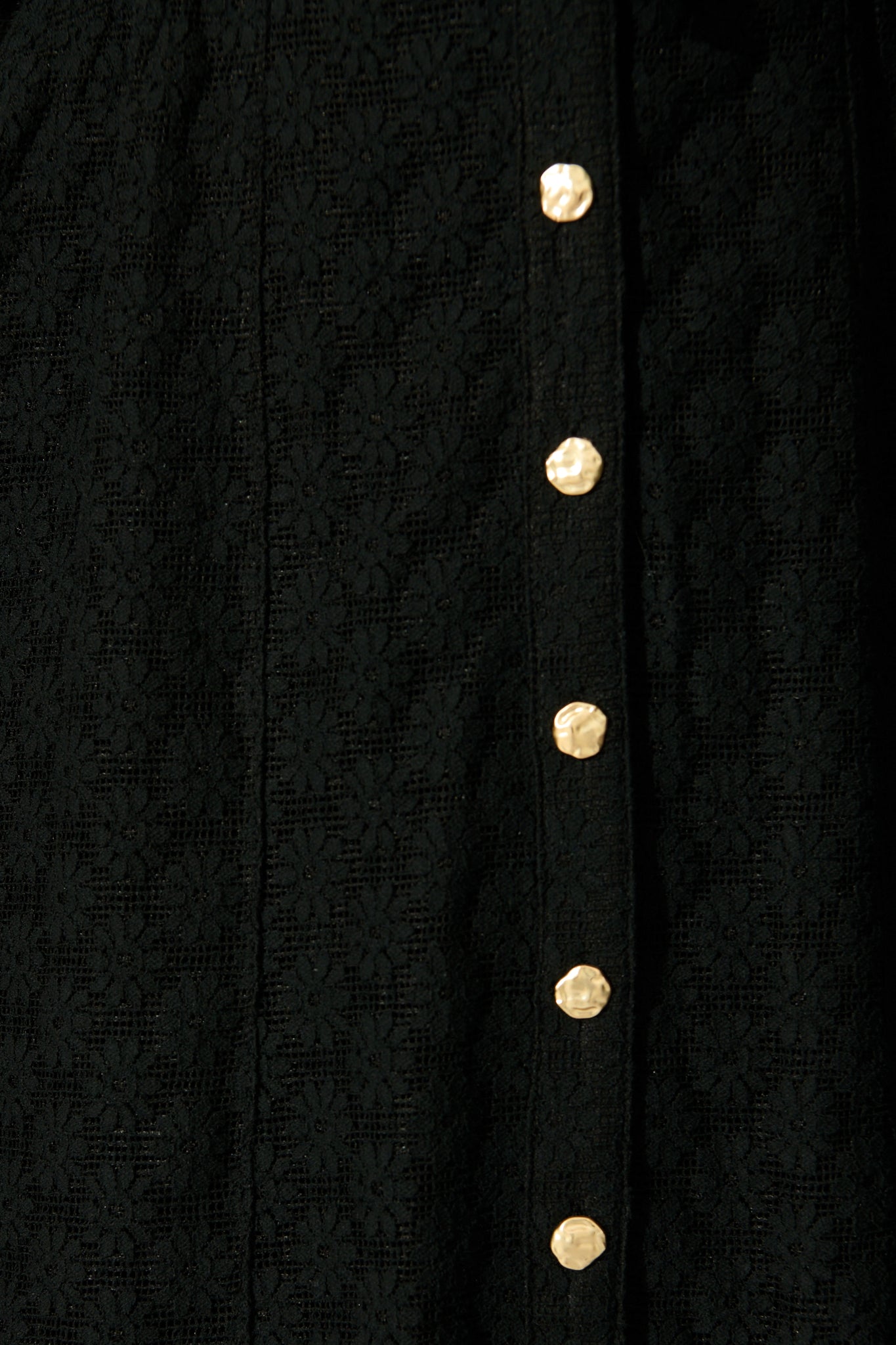 Rowena Dress in Black Lace Cotton Blend