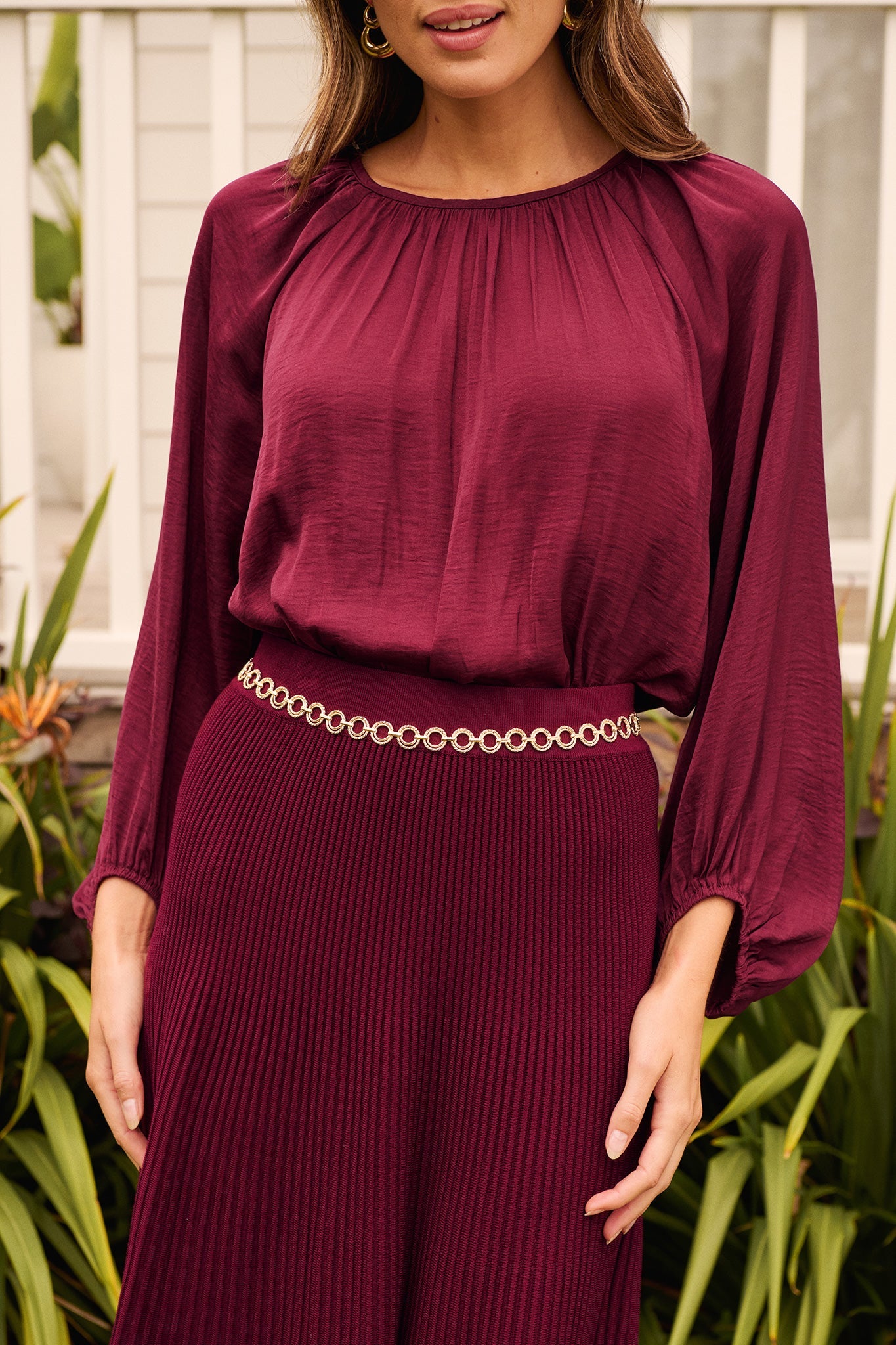 Gina Chain Belt in Textured Gold