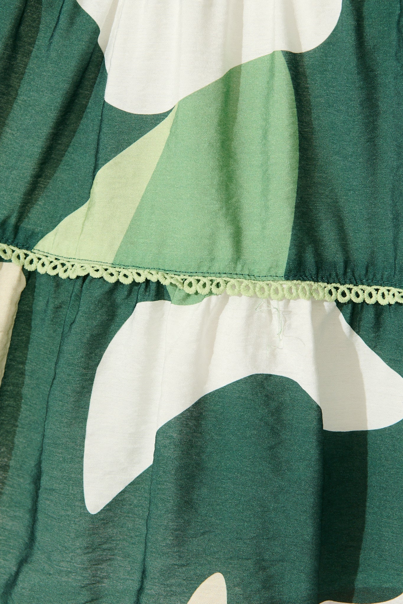 Colour Bound Dress in Green with Cream Print
