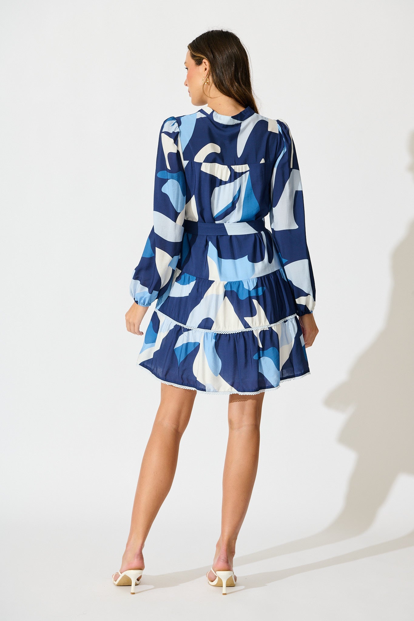 Colour Bound Dress in Navy with Blue Print