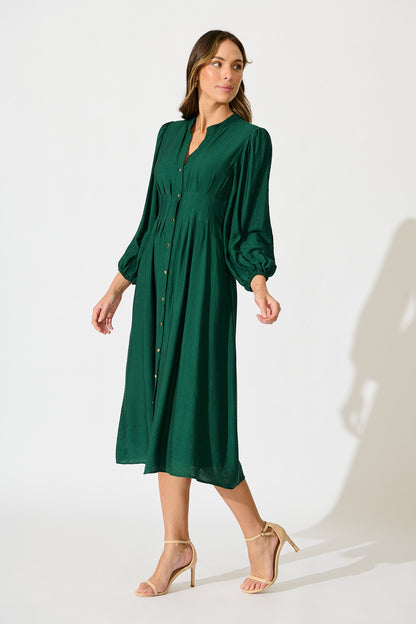 Casablanca Midi Dress in Green