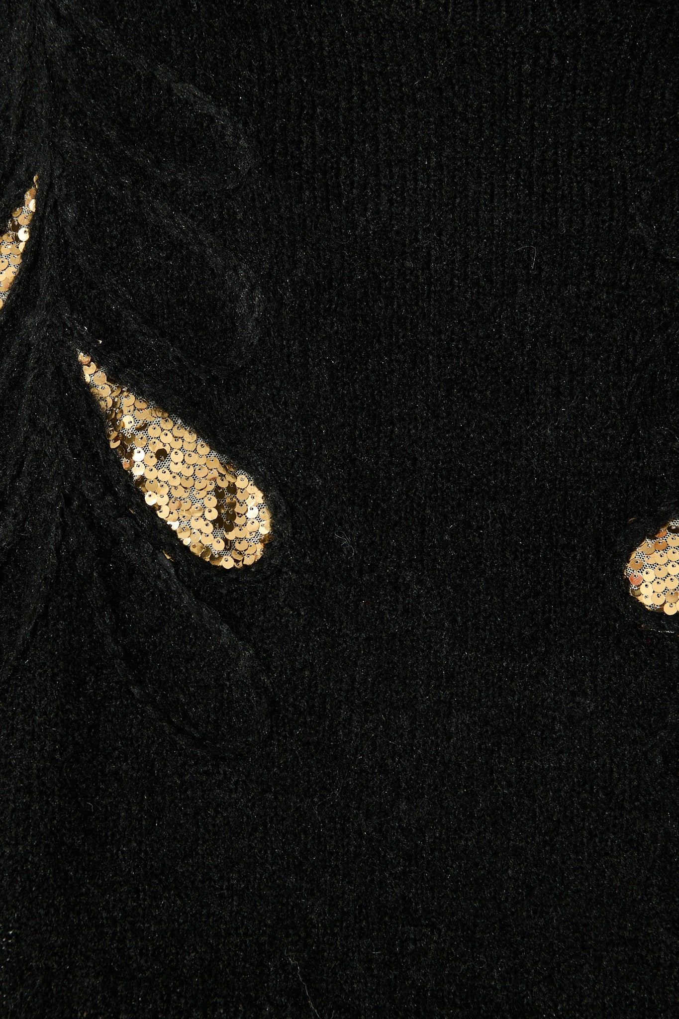 Gemma Knit in Black with Gold Sequin Wool Blend