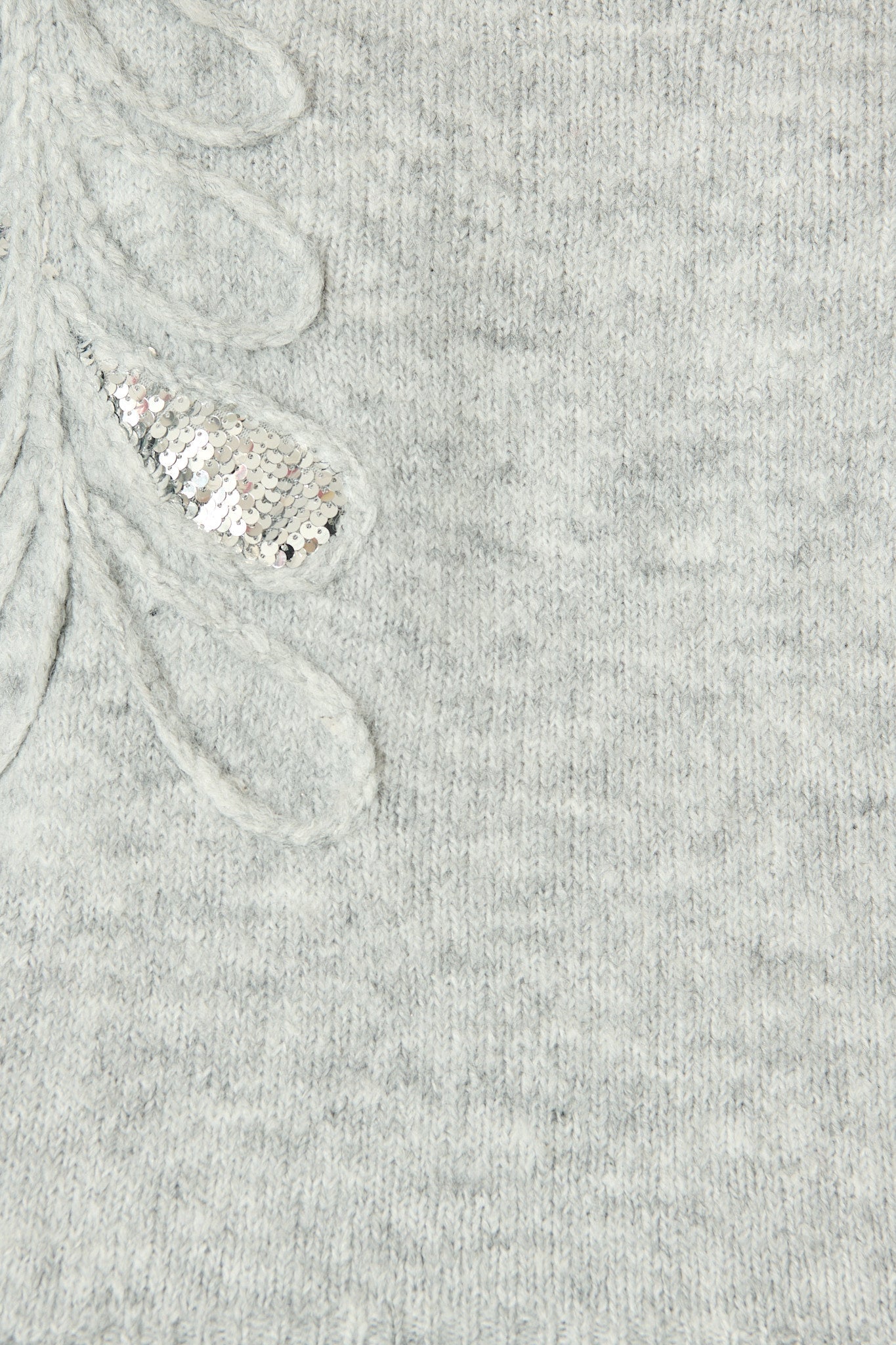 Gemma Knit in Grey Marle with Silver Sequin Wool Blend