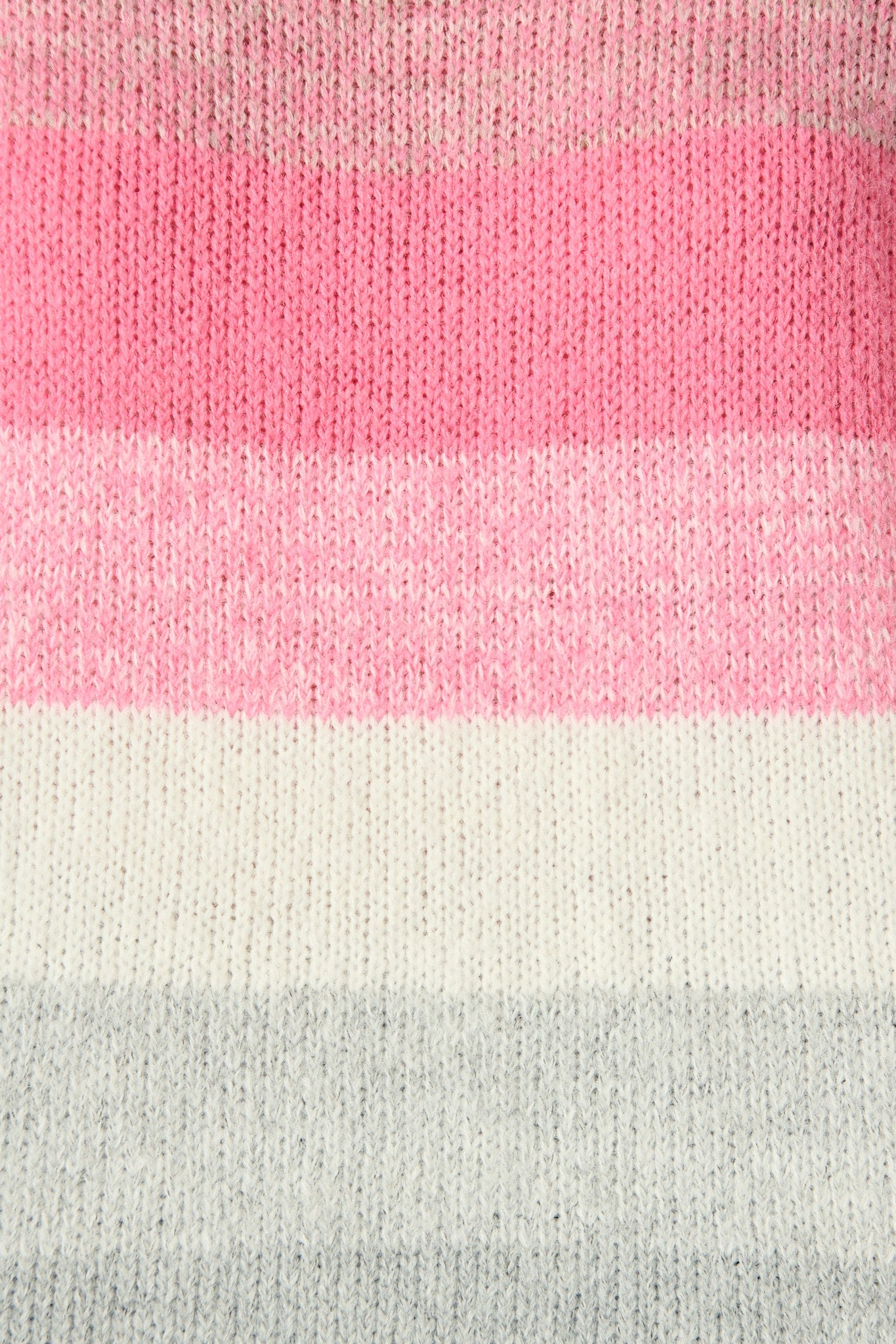 Luna Knit in Pink with Grey Stripe Wool Blend