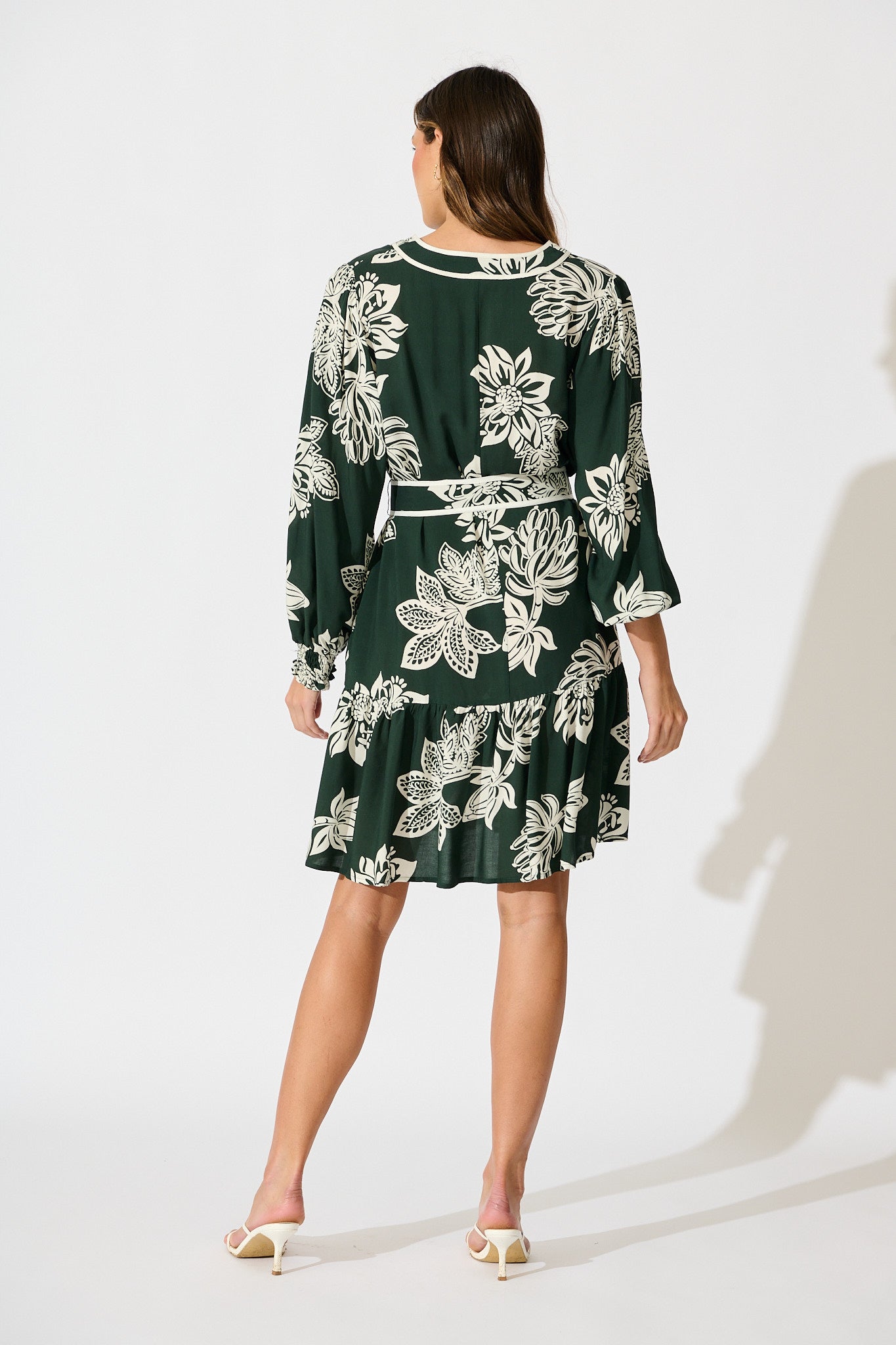 Embrace Dress in Emerald White Floral