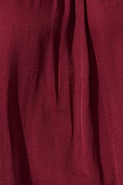 Marianna Top in Wine Satin