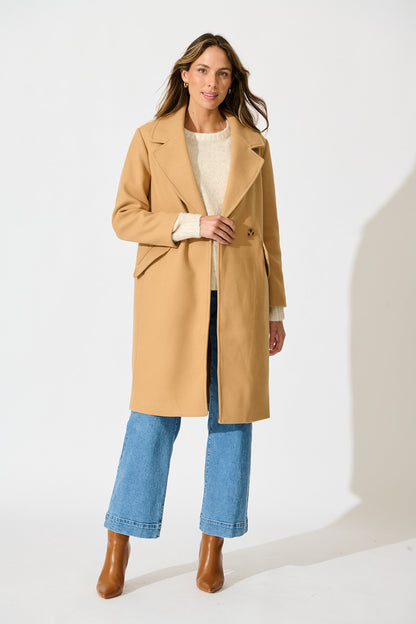 Sultry Coat in Camel