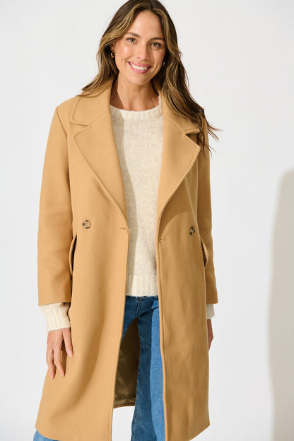 Sultry Coat in Camel