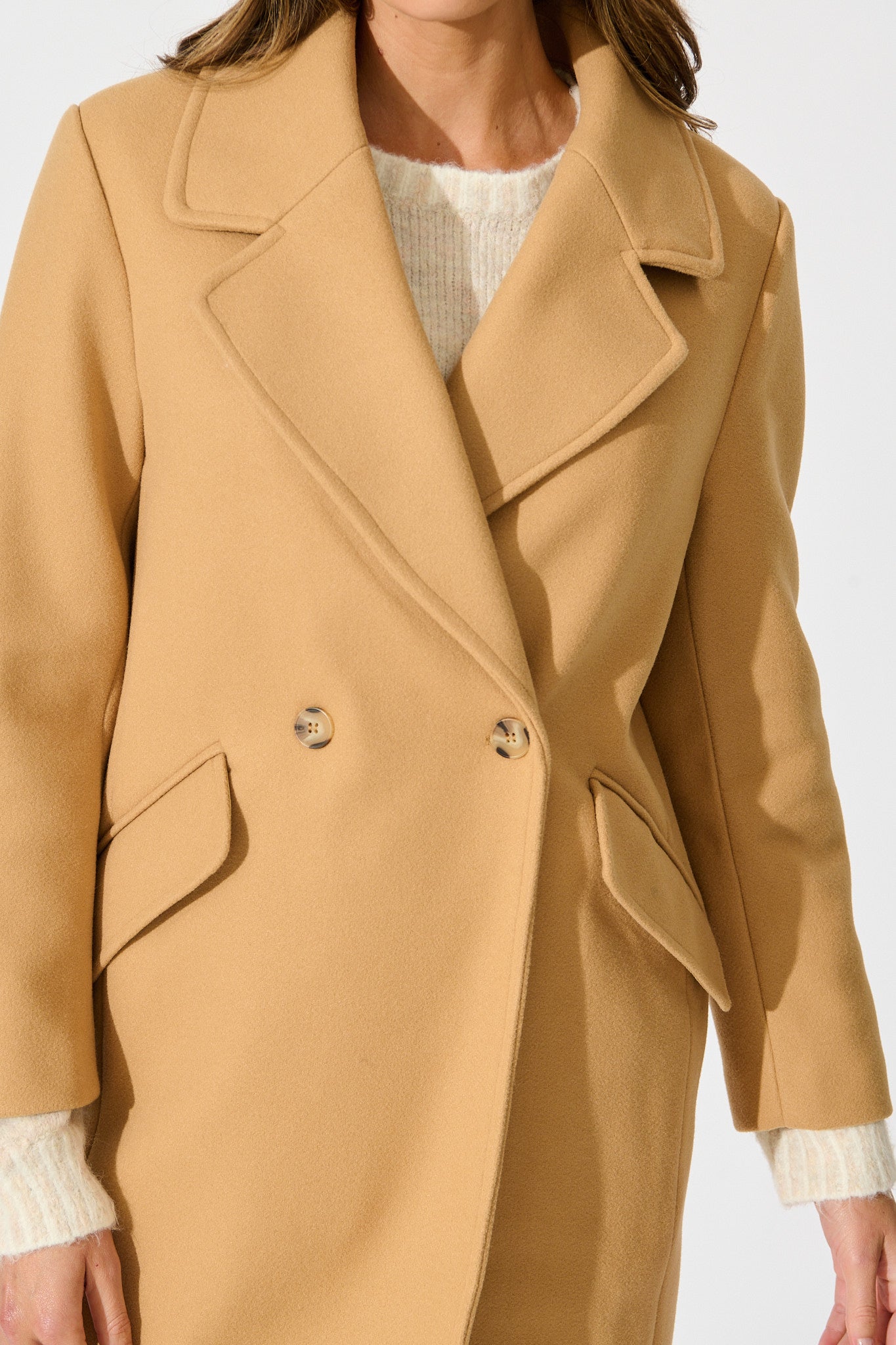 Sultry Coat in Camel