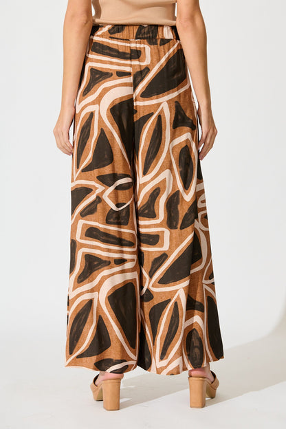 Denver Pant in Neutral Geometric Print