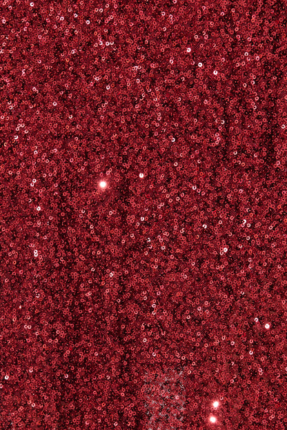 Amiri Off Shoulder Maxi Dress in Wine Sequin