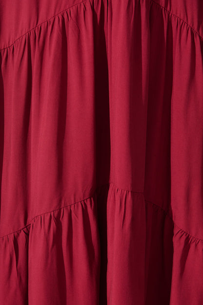 Zena Midi Dress in Wine